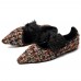 Large Size Knitting Bow Casual Flats Shoes For Women