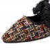 Large Size Knitting Bow Casual Flats Shoes For Women