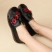 Genuine Leather Soft Soled Comfy Flower Flats Loafer