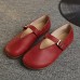 Women Flat Leather Shoes Round Toe Casual Outdoor Soft Loafers