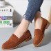 Comfy Soft Sole Suede Leather Flat Loafers