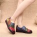 SOCOFY Genuine Leather Handmade Stitching Soft Flats