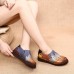 SOCOFY Genuine Leather Handmade Stitching Soft Flats