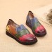 SOCOFY Genuine Leather Handmade Stitching Soft Flats