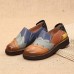 SOCOFY Genuine Leather Handmade Stitching Soft Flats