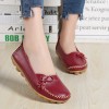 Larger Size Women Casual Shoe Leather Comfy Flat Loafers