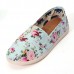 Floral Female Single Shoes Leisure Canvas Flat Heel Shoes