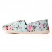 Floral Female Single Shoes Leisure Canvas Flat Heel Shoes