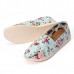 Floral Female Single Shoes Leisure Canvas Flat Heel Shoes