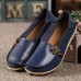 Large Size Soft Leather Multi-Way Flat Loafers For Women