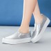 Women Chic Casual Pure Color Loafers Summer Outdoor Slip-on Flat Shoes