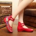 Flower Cloth Embroidered Shoes Vintage Folk Style Flower Flats