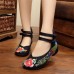 Flower Cloth Embroidered Shoes Vintage Folk Style Flower Flats