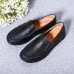 Women Casual Leather Shoes Soft Outdoor Slip On Flat Loafers Shoes