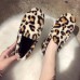 Leopard Grain Fluffy Lining Warm Casual Flat Loafers