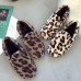 Leopard Grain Fluffy Lining Warm Casual Flat Loafers