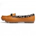 Women Fashion Leopard Casual Loafer Slipper Soft Leather Single Shoes