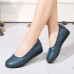 SOCOFY Pure Color Comfortable Soft Slip on Flats Shoes