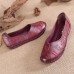 Women Shoes Comfortable Casual Slip On Leather Flats