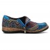 SOCOFY Folkways Splicing Pattern Genuine Leather Flats Loafers