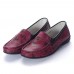 Leather Pattern Casual Slip On Loafers Shoes