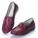 Leather Pattern Casual Slip On Loafers Shoes