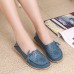 SOCOFY Big Size Women Casual Lace Up Loafers Breathable Floral Hollow Out Comfy Shoes