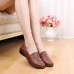 Leather Casual Shoes Soft Solt Slip On Flats Loafers For Women