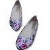 US Size 5-11 Shoes Women Flower Flats Casual Outdoor Canvas Pointed Toe Soft Comfortable Flats Shoes