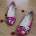 US Size 5-11 Shoes Women Flower Flats Casual Outdoor Canvas Pointed Toe Soft Comfortable Flats Shoes