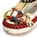 SOCOFY Size 5-11 Women Casual Flats Beading Round Toe Colorful Comfortable Flats Loafers Shoes