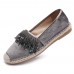 LOSTISY Sequined Tassel Casual Comfy Flats Loafers For Women