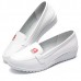 Casual Slip On White Round Toe Soft Sole Flat Shoes For Women