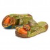 SOCOFY Vintage Colorful Leather Hollow Out Backless Flower Shoes