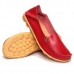 Soft Leather Round Toe Comfy Flats For Women