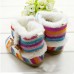 Baby Girls Toddler Velvet  Rainbow Soft Sole Boots Shoes