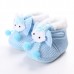 Toddler Baby Rabbit Shoes Cotton Flanging Leopard Velvet Boots