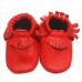 Baby Newborn Tassels Leather Shoes Soft Anti-slip Prewalker