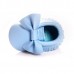 Baby Bowknot Tassel Pure Color Breathable Soft Sole First Walking Shoes