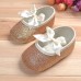 Baby Girls Shiny Bling Ribbon Soft Sole First Walking Shoes