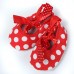 Newborn Girl Baby Infant Toddler Bow Dot Crib Pram Soft Sole Shoes