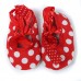 Newborn Girl Baby Infant Toddler Bow Dot Crib Pram Soft Sole Shoes