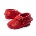 Shiny Bling Tassels Soft Sole Baby Girls First Walking Shoes