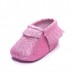 Shiny Bling Tassels Soft Sole Baby Girls First Walking Shoes