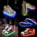 USB Unisex LED Light Lace Up Shoes Sportswear Sneaker Luminous Casual Shoes