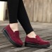 Women Wedge Heel Platforms Casual Suede Round Toe Shoes