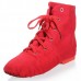 Soft Sole Multicolor Canvas Lace-up Jazz Ballet Dance Shoes