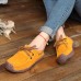 US Size 5-11 Women Suede Casual Outdoor Lace Up Comfy Flat Shoes