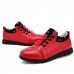 Pure Color Soft Sole Lace Up Casual Round Toe Running Shoes