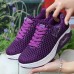 Women Breathable Platform Rocker Sole Mesh Lace Up Trainers